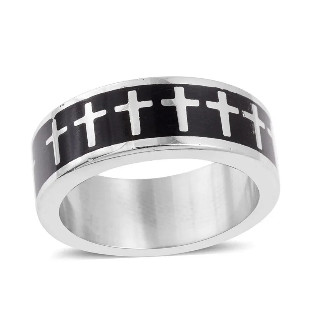 Stainless Steel Ring Bands Set of 3